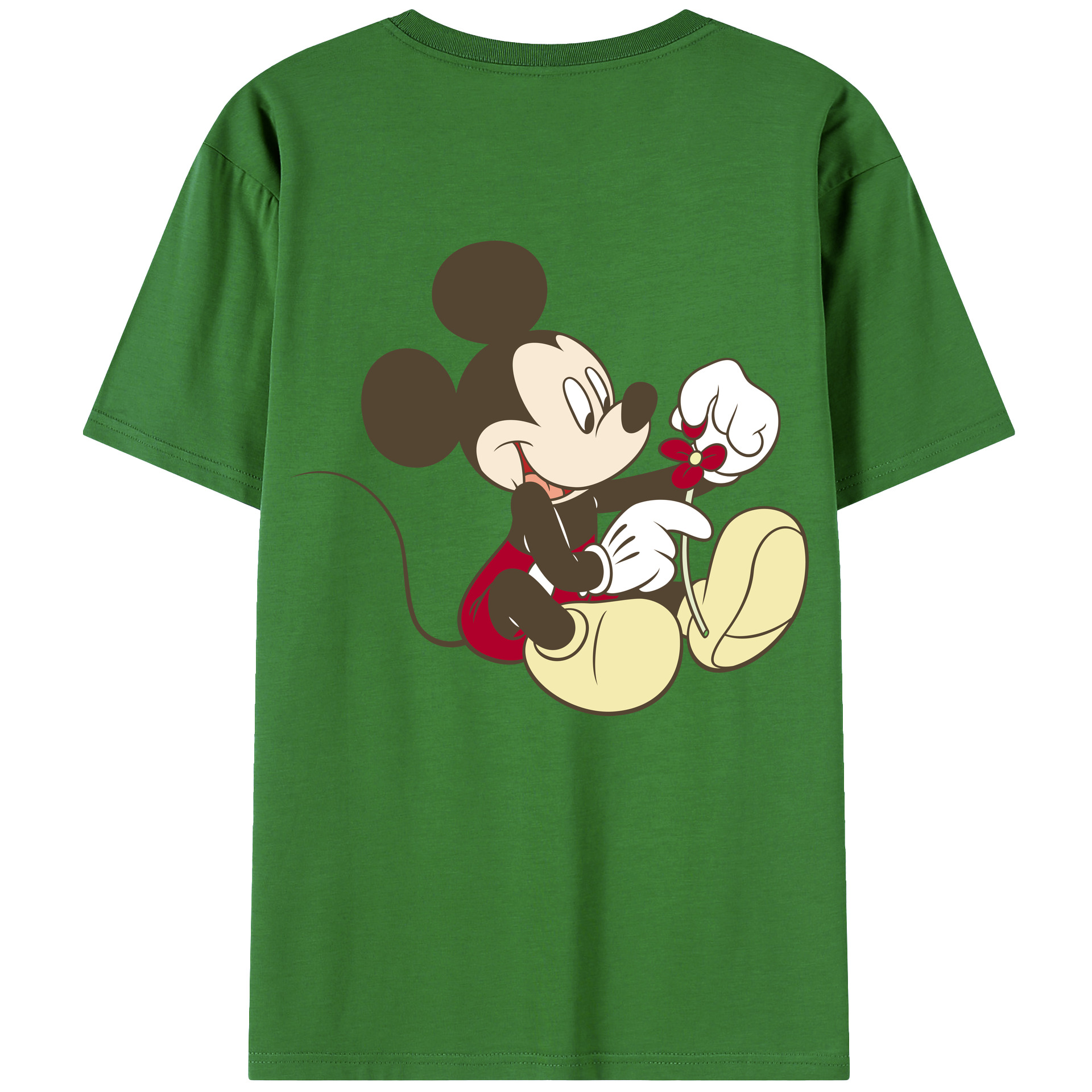 （画像用） ミッキーマウス Mickey Mouse レディース半袖Tシャツ(バックプリント)